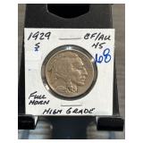 1929-S Buffalo Nickel EF/AU45