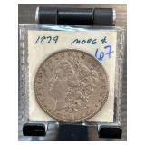 1879 Morgan Silver Dollar in Acrylic Case