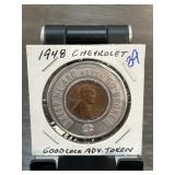 1948 Chevrolet Good Luck Advertising Token