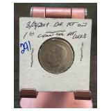 1961 Afghan 1 Afghani Coin in Holder