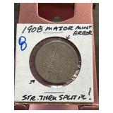 1908 Liberty Nickel with Mint Error