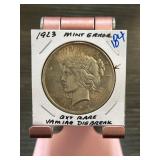 1923 Peace Dollar with Mint Error