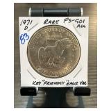 1971-D Eisenhower Dollar FS-901 Friendly Eagle Var