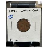 1893 Indian Head Cent in F-12 Condition