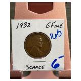 1932 Lincoln Wheat Penny in Fine Condition