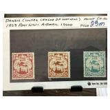 1923 Danzig Post-WWI Airmail Stamps Set