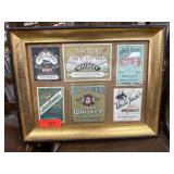 Framed Collection of Jack Daniel�s Whiskey Labels Framed Collection of Jack Daniel�s Whiskey Labels