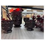 Ruby Cape Cod Glass Lot Pitcher Cruets+ Ruby Cape Cod Glass Lot Pitcher Cruets+