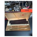 Cross Gold-Filled Ballpoint Pen and Pencil Set in Cross Gold-Filled Ballpoint Pen and Pencil Set in