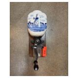 Handpainted Delft Blue Wall-Mounted Coffee Grinder Handpainted Delft Blue Wall-Mounted Coffee Grinder