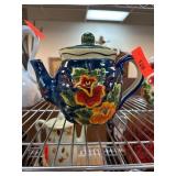 Maxcera Hand-Painted Ceramic Floral Teapot Maxcera Hand-Painted Ceramic Floral Teapot