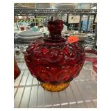 LE Smith Amberina Moon and Stars Glassware Set LE Smith Amberina Moon and Stars Glassware Set
