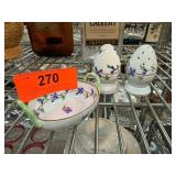 Herend Hungary Handpainted Porcelain Dish and Shak Herend Hungary Handpainted Porcelain Dish and Shak