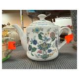 Floral Ceramic Teapot with Handwritten Inscription Floral Ceramic Teapot with Handwritten Inscription
