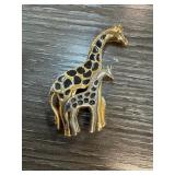 Gold-Tone Giraffe Brooch with Black Enamel Gold-Tone Giraffe Brooch with Black Enamel