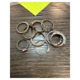 Ten Assorted Metal Rings Ten Assorted Metal Rings