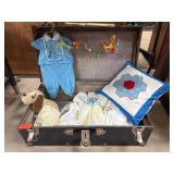Vintage Trunk with Baby Clothes and Accessories Vintage Trunk with Baby Clothes and Accessories
