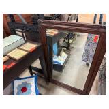 Rectangular Ornate Wood-Framed Mirror Rectangular Ornate Wood-Framed Mirror