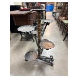 Metal Plant Stand With Multiple Tiers and Iron Bas Metal Plant Stand With Multiple Tiers and Iron Bas