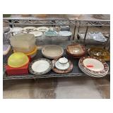Dinnerware and Kitchen Storage Lot Dinnerware and Kitchen Storage Lot