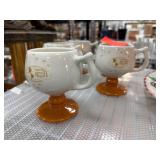 Caribe Five-Piece Ceramic Mug Set with Orange Base Caribe Five-Piece Ceramic Mug Set with Orange Base