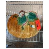 Fitz and Floyd Handcrafted Pumpkin Plate Fitz and Floyd Handcrafted Pumpkin Plate