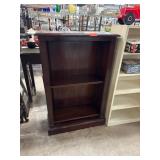 Wooden Two-Shelf Bookcase with Dark Finish Wooden Two-Shelf Bookcase with Dark Finish