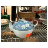 Japanese Floral Ceramic Teapot with RS Mark Japanese Floral Ceramic Teapot with RS Mark