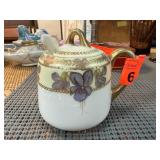 R S Germany Porcelain Sugar Bowl With Lid and Spoo R S Germany Porcelain Sugar Bowl With Lid and Spoo
