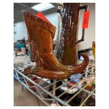 Mid-Century Glazed Ceramic Boot Vase Mid-Century Glazed Ceramic Boot Vase