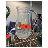 Clear Glass Pitcher with Textured Base Clear Glass Pitcher with Textured Base