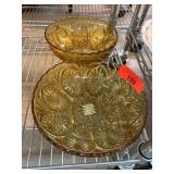 Anchor Hocking Amber Star Bowls Pair Anchor Hocking Amber Star Bowls Pair