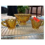 LE Smith Amber Moon and Stars Glass Set LE Smith Amber Moon and Stars Glass Set