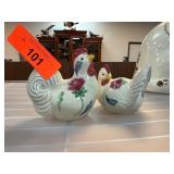 Lenox Porcelain Rooster and Hen Figurine Set Lenox Porcelain Rooster and Hen Figurine Set