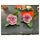 Herend Hungary Handpainted Porcelain Rose Figurine Herend Hungary Handpainted Porcelain Rose Figurine