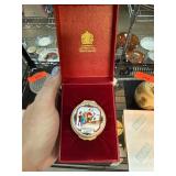 Halcyon Days Christmas 1994 Enamel Box With Origin Halcyon Days Christmas 1994 Enamel Box With Origin
