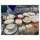 Winfield Ware Ceramic Dinnerware Set with Bamboo D Winfield Ware Ceramic Dinnerware Set with Bamboo D