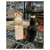 Two piece pie vents owl and crow Two piece pie vents owl and crow