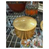 Japanese gold lacquer coaster set with box Japanese gold lacquer coaster set with box