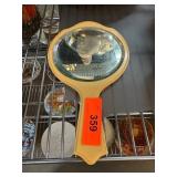 Handheld Vanity Mirror with Cream Plastic Frame Handheld Vanity Mirror with Cream Plastic Frame