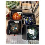 Four Glass Friendship Balls in Gift Boxes Four Glass Friendship Balls in Gift Boxes