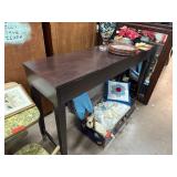 Rectangular Wooden Console Table With Dark Finish Rectangular Wooden Console Table With Dark Finish