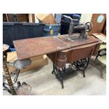 Blue Diamond Treadle Sewing Machine in Wooden Cabi Blue Diamond Treadle Sewing Machine in Wooden Cabi