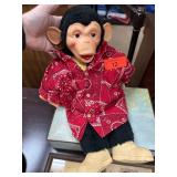 Plush Monkey Toy with Plastic Accessories and Red Plush Monkey Toy with Plastic Accessories and Red