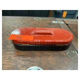 Vintage USA-Made Bakelite Box in Red and Black Vintage USA-Made Bakelite Box in Red and Black
