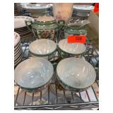 Japanese Hand-Painted Tea Set with Floral Motif Japanese Hand-Painted Tea Set with Floral Motif