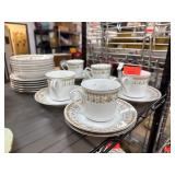 Garden Bouquet Fine China Tea Set with Gold Floral