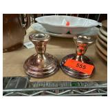 Wm Rogers Silver-Plated Candle Holders