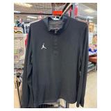 Menï¿½s Black Jordan Quarter-Zip Long-Sleeve Shirt