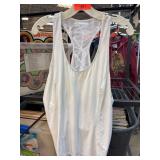 Lululemon White Sleeveless Tank with Mesh Back Det